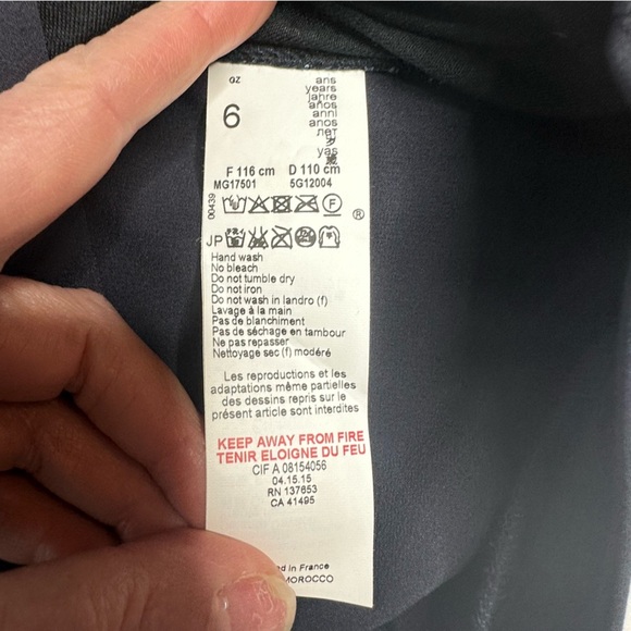 NWT Junior Jean Paul Gaultier Blue Metallic Embellished Top 6A - Picture 8 of 13